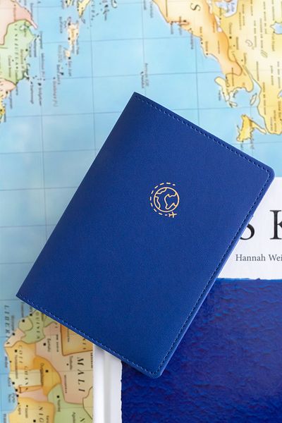 Matt Notebook Passport Cover Navy Blue