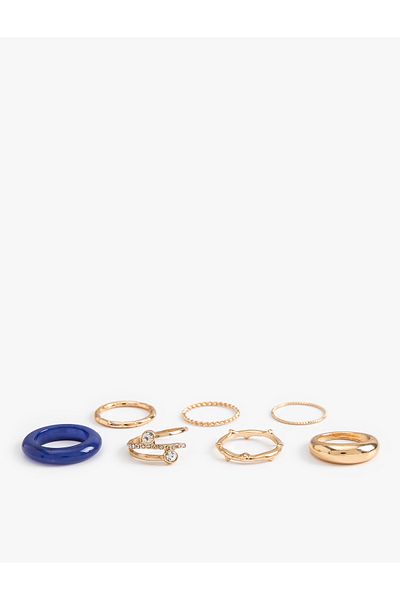 Koton Set of 7 Natural Textured Rings