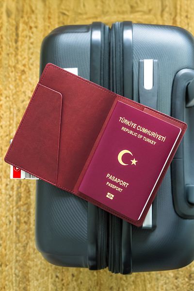 Matt Notebook Burgundy Passport Case