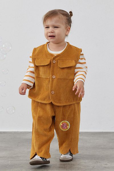 Tics Mustard Slit Trousers