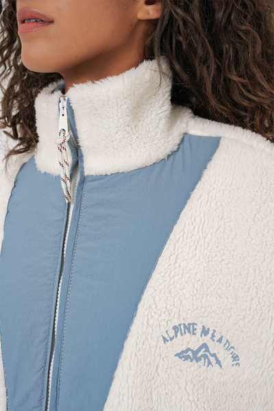 Bigdart 5194 Kadın Peluş Mont Ceket - Indigo