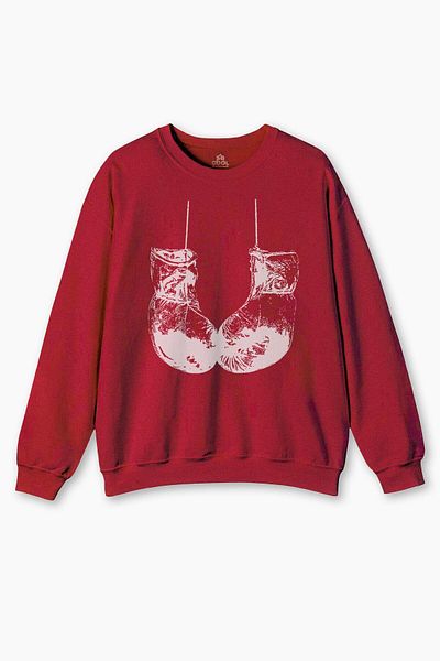 so cool Muhammad Ali Clay Boxing Gloves Print Crew Neck Men's Sweatshirt