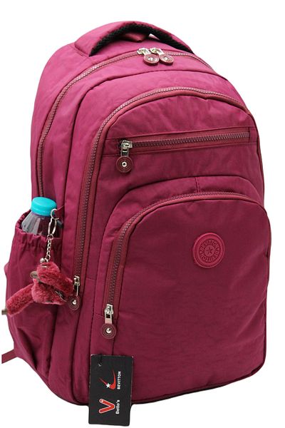 ÇantaExpress Σχολική τσάντα 1800 Claret Red Water Resistant Fabric Σχολική τσάντα Unisex