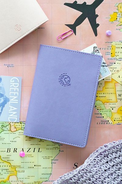 Matt Notebook Husă pentru pașaport liliac