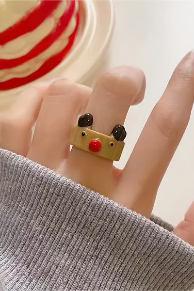 EFBUTİK Brown Deer Ring