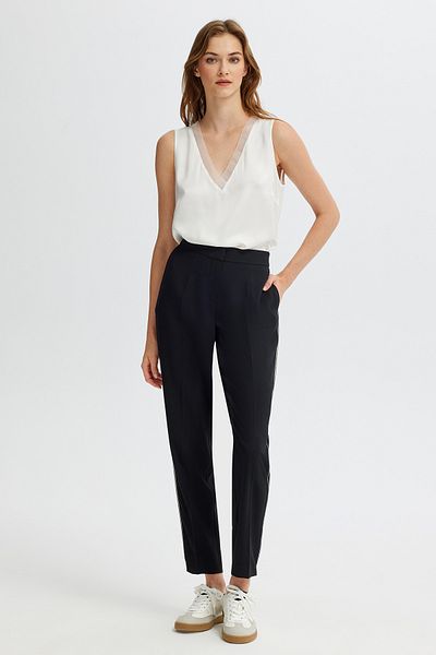 Naramaxx Ankle Length Trousers with Side Stripe Detail
