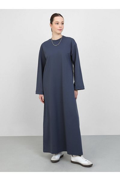 Benin Βαμβακερό Oversize Hijab Φόρεμα - Γρανίτης - Benin