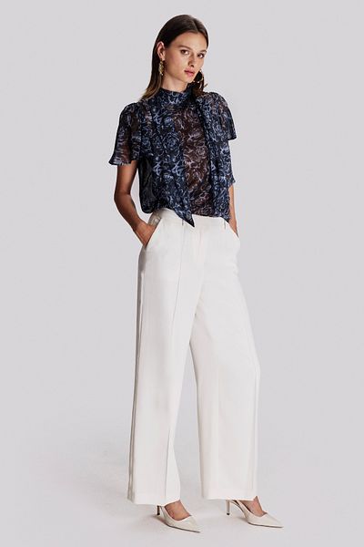 Naramaxx Wide Leg Front Stitched Trousers