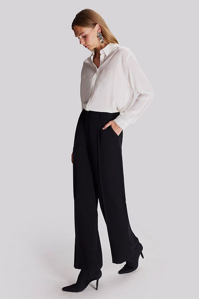 Naramaxx Wide Leg Front Stitched Trousers