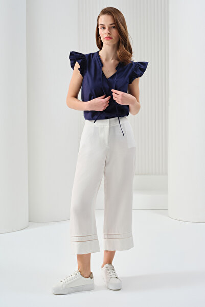 Naramaxx Κοντό παντελόνι από μείγμα λινών