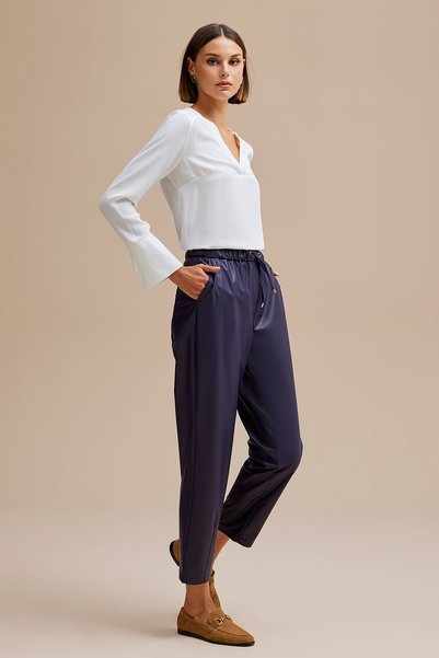 Naramaxx piele sintetică Pantaloni tip morcov