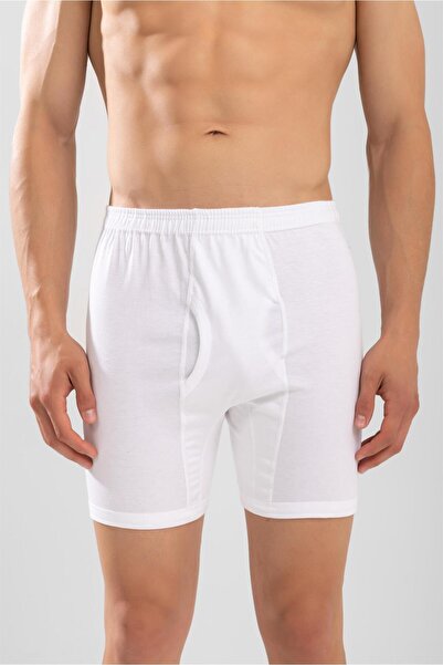 BAYKAR Ανδρικό βαμβακερό Argentina Long Boxer 3 Pack Λευκό