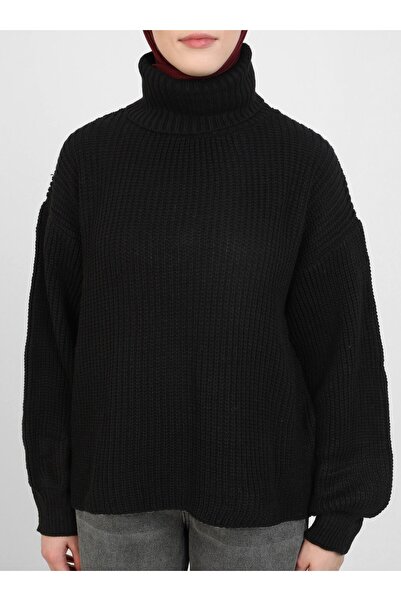 Por La Cara Thessaloniki Knit Fisherman Sweater - Black - Por La Cara