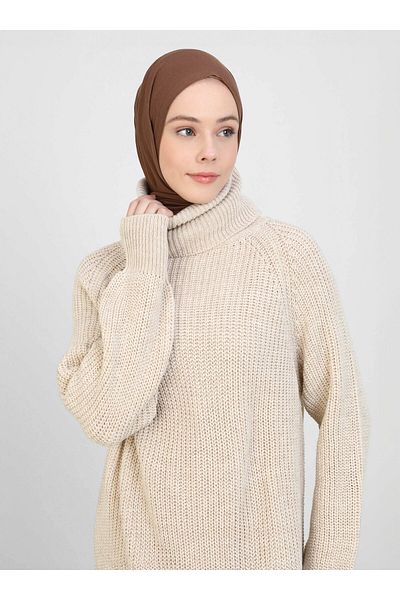 Por La Cara Thessaloniki Knitted Fishing Dress - Stone Color - Por La Cara