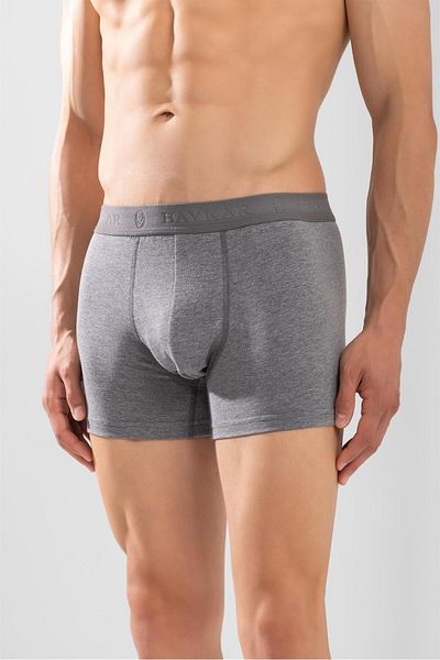 BAYKAR Ανδρικά Compact Cotton Plain Boxer 3 Pack Smoked