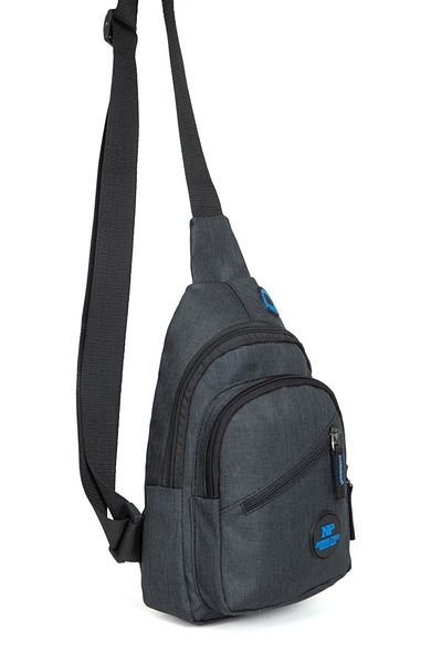 Newish Unisex Black Linen Fabric Cross Shoulder And Waist Bag Daily