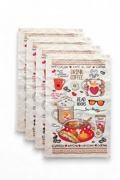 sevilya 4-Piece Most Beautiful Kitchen Towel Model