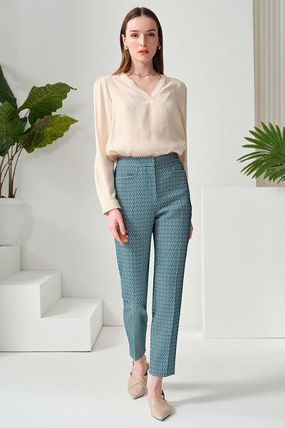 Naramaxx Pipe Leg Textured Trousers