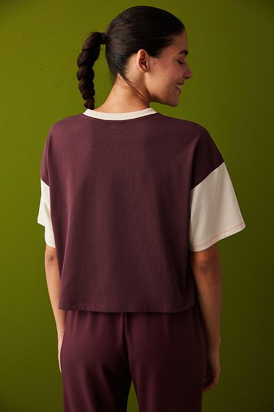 Penti Μπλουζάκι με διπλό χρώμα Crop Slogan