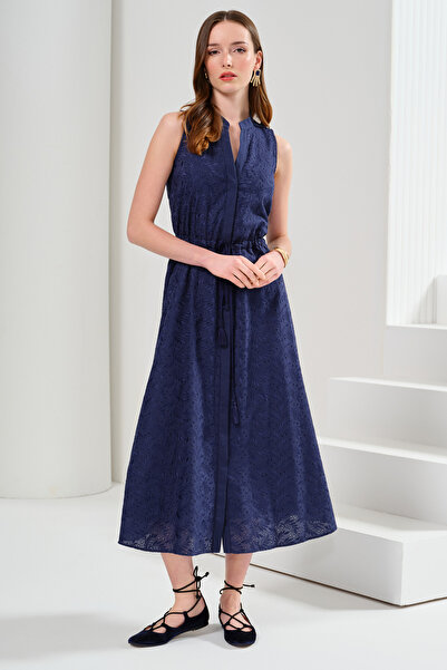 Naramaxx Dokulu Midi Boy Elbise