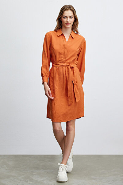 Naramaxx Gömlek Yaka Kuşaklı Elbise