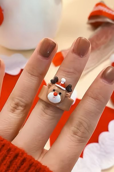 EFBUTİK Braun Hat Deer Ring
