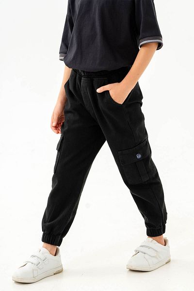 Gold Class Kidswear Elastic Waist and Leg Cargo Pocket Jogger Boy's Trousers