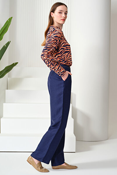 Naramaxx Keten Karışımlı Bol Paça Pantolon