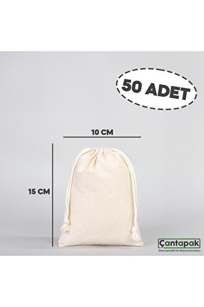 ÇANTAPAK ÇANTAPAK BÜZGÜLÜ HAM BEZ KESE 10 CM EN X 15 CM BOY ( 50 ADET )