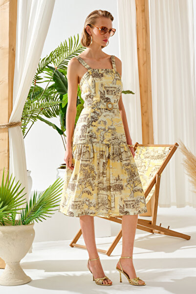 Naramaxx Askılı Kemerli Elbise