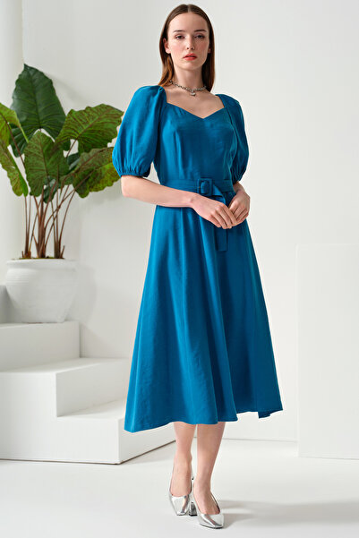 Naramaxx Kemerli Midi Boy Elbise