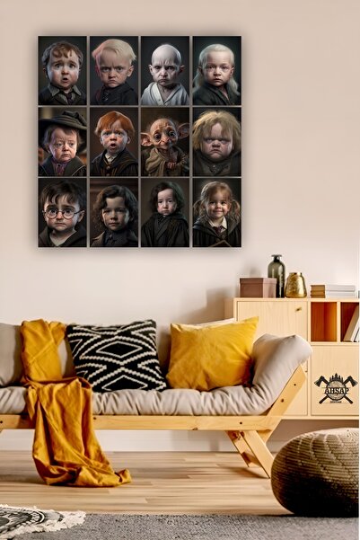 ahşap dünyam 12 parça Harry Potter Resimleri Çerçeve Görünümlü Mdf tablo Duva...