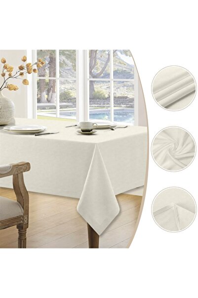 HomeBerry مفرش طاولة من الكتان إكرو