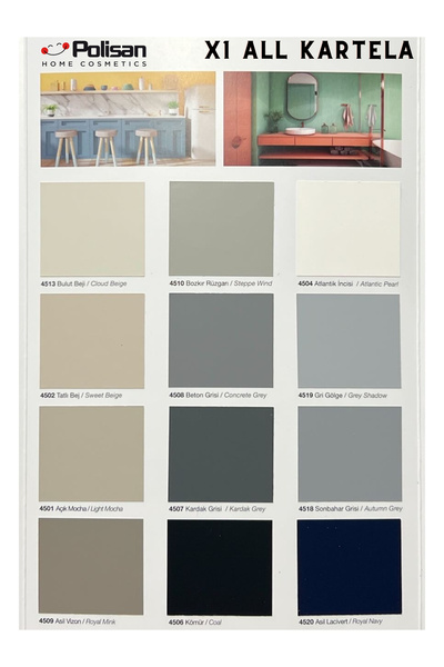 Polisan X1 All ile İstediğini Boya-Çizilmez-Kokusuz-Yıkanabilir Dönüşüm  Boyası 0.75lt