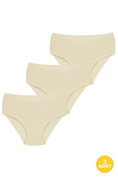 CNT Women's Rib High Waist Large Size Panties 3 Pack