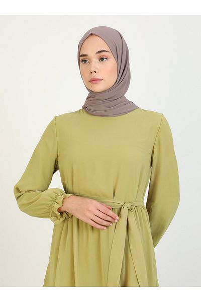 Refka Φόρεμα λαδί σιφόν Hijab - Refka