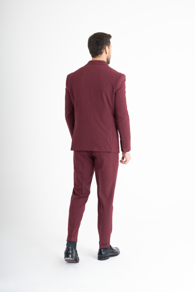 Suitmen Süper Slim Fit Takım Elbise - Bordo