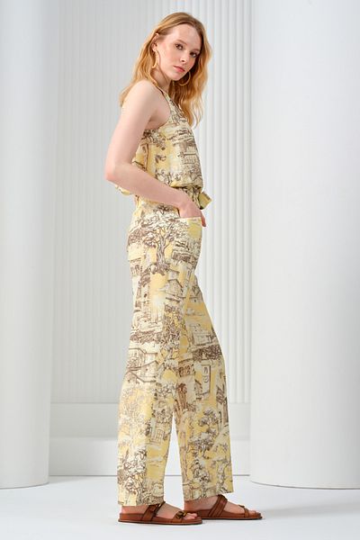 Naramaxx Wide Leg Patterned Trousers