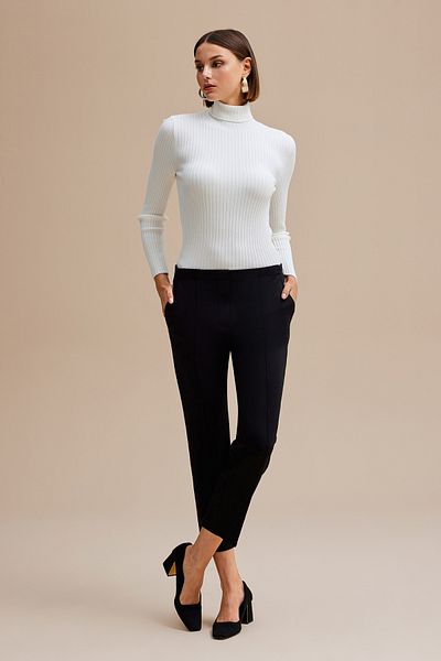 Naramaxx Front Stitched Slim Fit Knitted Trousers