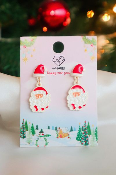 EFBUTİK Santa Claus Christmas Earrings