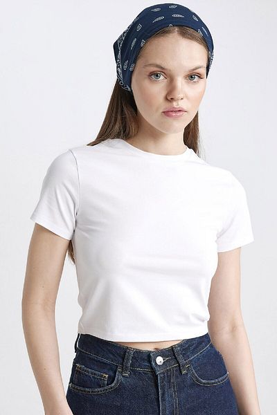 DeFacto Μπλουζάκι Coool Fitted Crew Neck Basic μονόχρωμο κοντομάνικο T-shirt Z8790az24sm