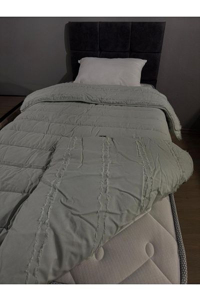 Clasy Satin 100% Cotton Satin Single Quilt Avola V2 Sage