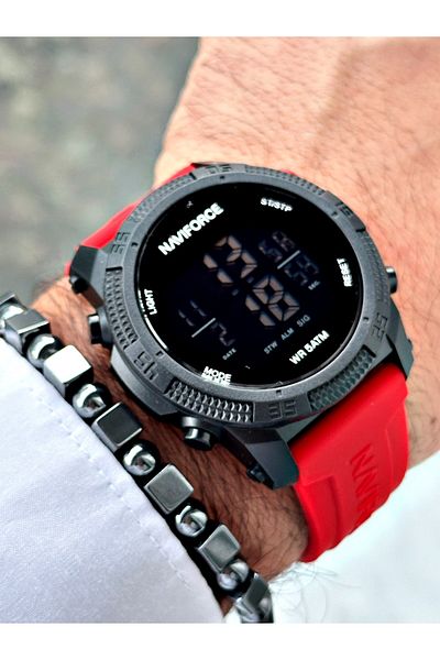 Naviforce Men's Digital Waterproof Wrist Watch with Bracelet Gift