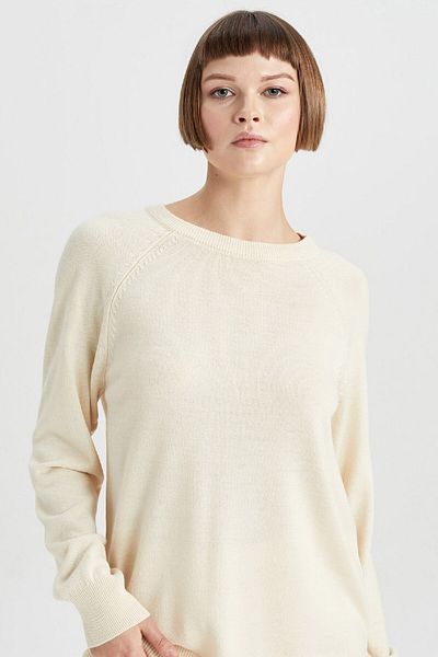 DeFacto Relaxed Fit Crew Neck kötöttáru pulóver - X3066az23wn