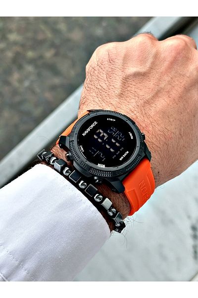 Naviforce Men's Digital Waterproof Wrist Watch with Bracelet Gift