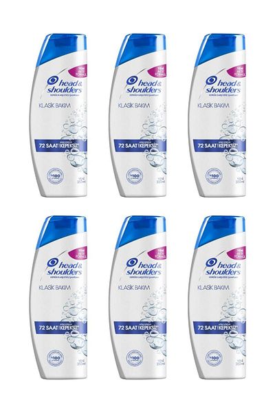 Head&Shoulders Head & Shoulders 350 ml - 1-1 Classic Care Shampoo, 72 Hours Without Bran, X6 Pieces