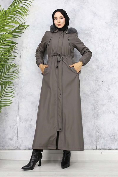 benguen Anthrax 1050 Long Bondit Coat - Με βελούδινο εσωτερικό και γούνινο γιακά