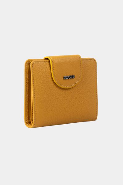Grande 2818 Model - Genuine Leather Yellow Women's Wallet Flother