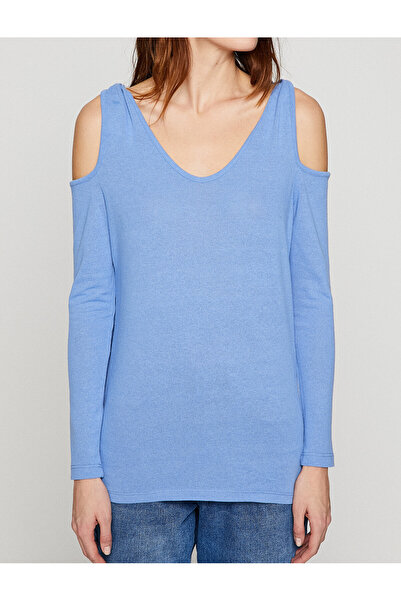 Koton Women's Blue Sweater 8YAK94856QK