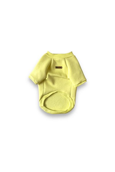 Luli Pet Lemon Yellow Basic Sweatshirt